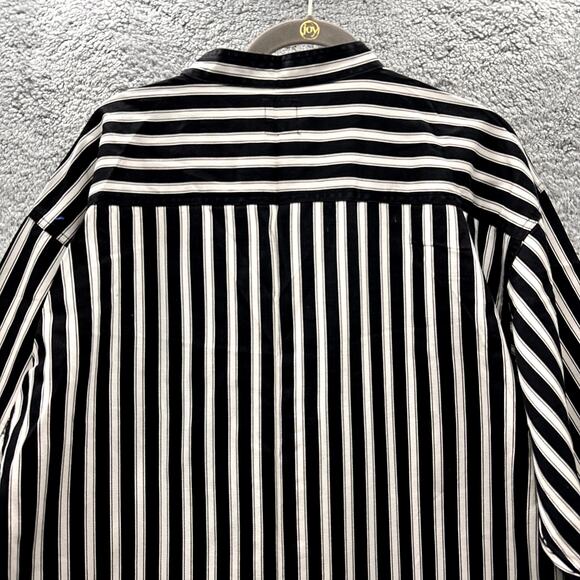 NFL Chill by ZoZo NWT Men's XL Striped Heavyweight Button Up Shirt Referee - Picture 9 of 11